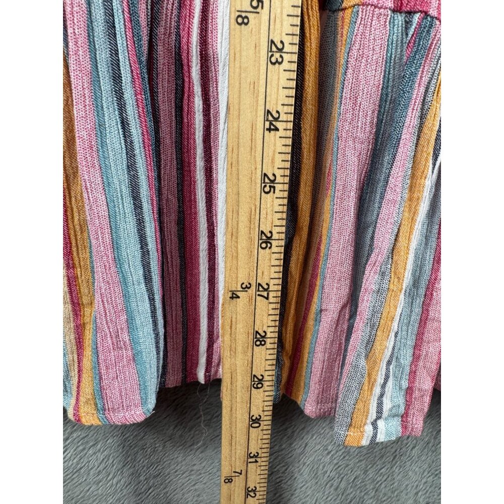 Forever 21 Womans Babydoll Dress Multicolor Striped Short Sleeve Size S - Picture 4 of 10
